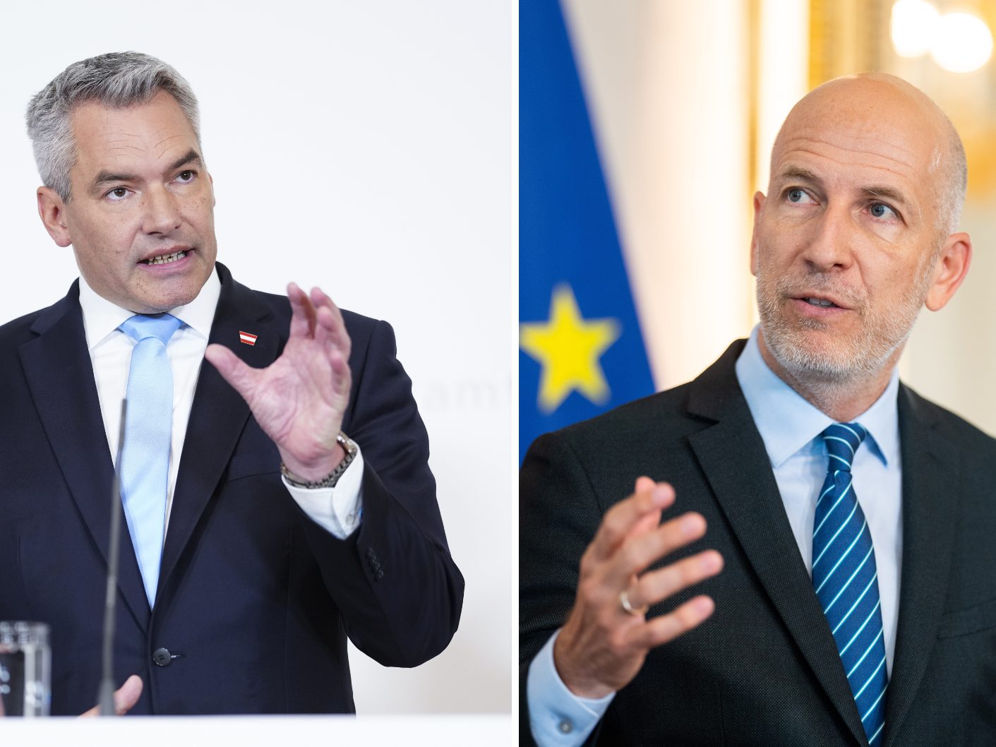 Martin Kocher verteitigt Karl Nehammer. Martin Kocher verteitigt Karl Nehammer.