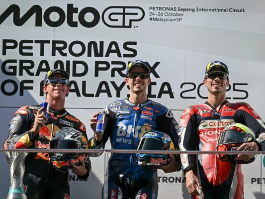 Das Siegerpodest der MotoGP in Sepang Das Siegerpodest der MotoGP in Sepang