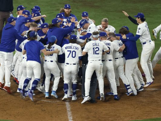 Kollektiver Jubel der  Los Angeles Dodgers Kollektiver Jubel der  Los Angeles Dodgers