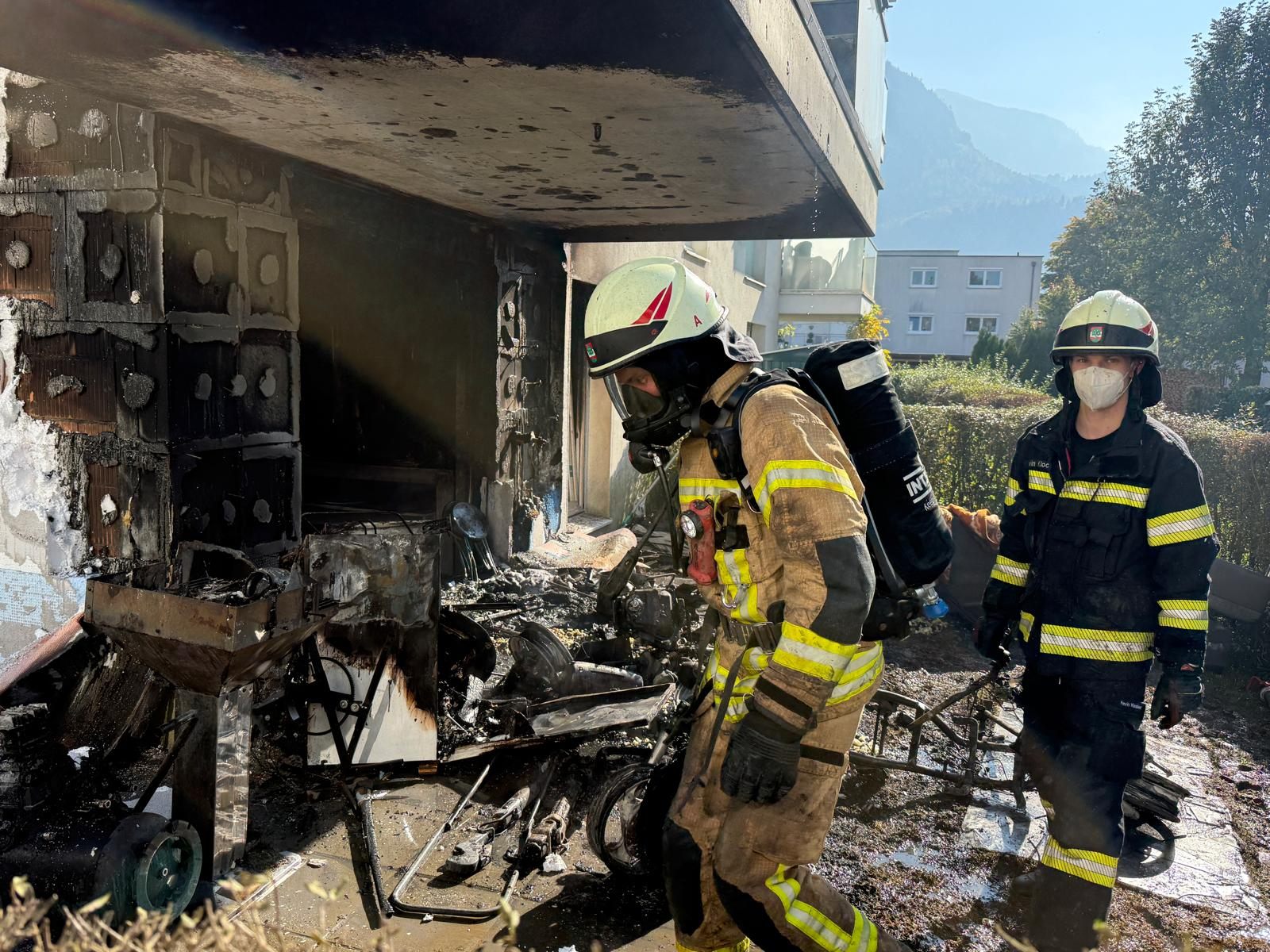 Wohnungsbrand in Dornbirn. Wohnungsbrand in Dornbirn.