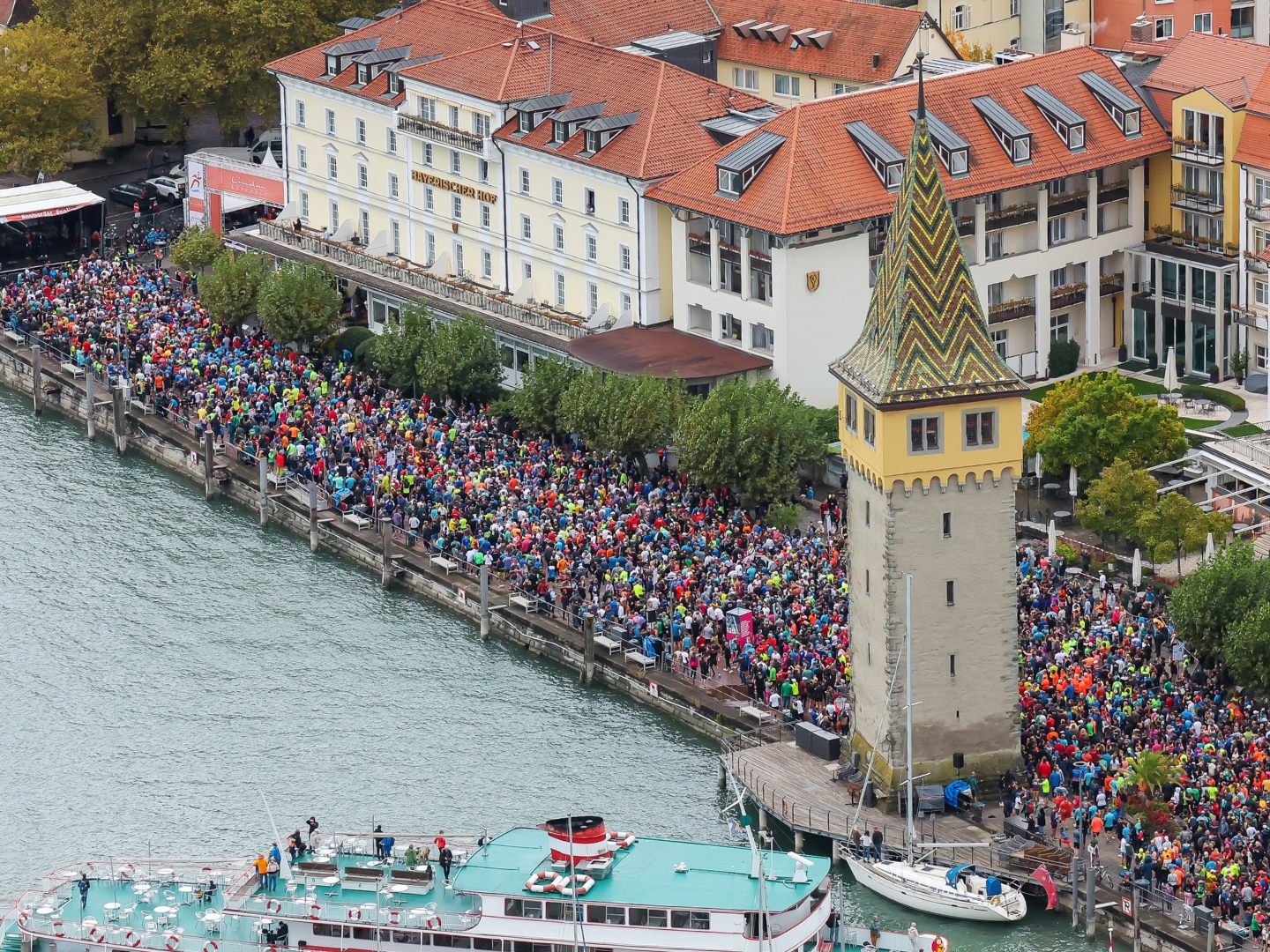 Der Start erfolgt traditionell in Lindau. Der Start erfolgt traditionell in Lindau.