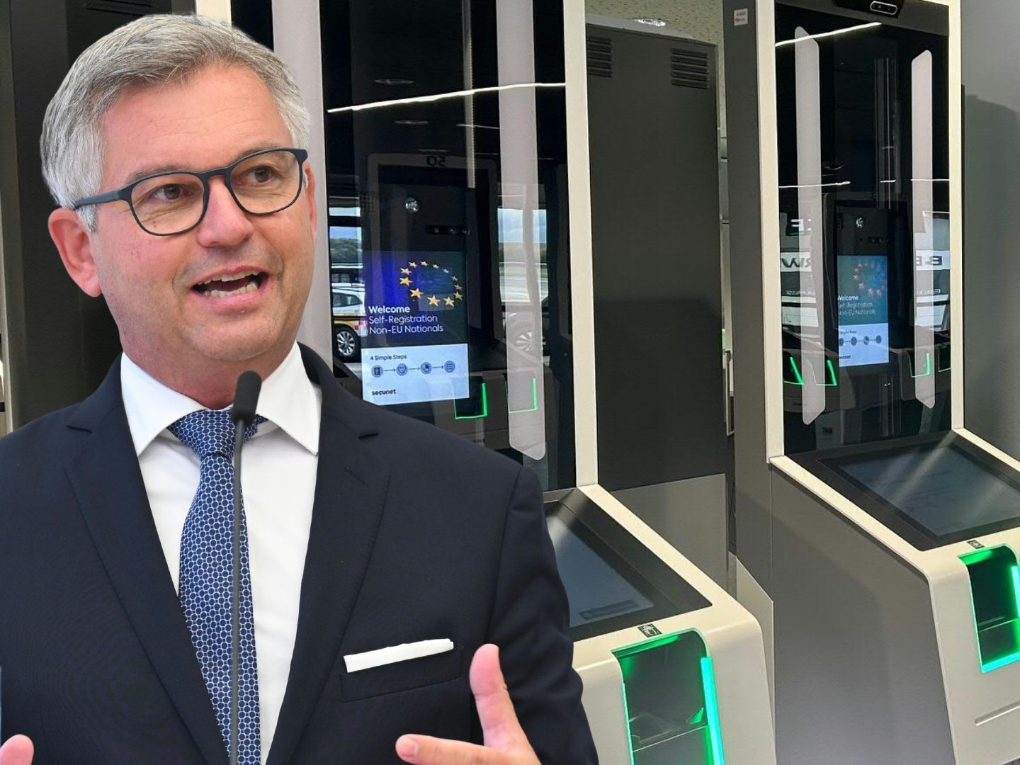 EU-Kommissar Magnus Brunner sieht im neuen Ein- und Ausreisesystem ein zentrales Element der Migrationspolitik. EU-Kommissar Magnus Brunner sieht im neuen Ein- und Ausreisesystem ein zentrales Element der Migrationspolitik.