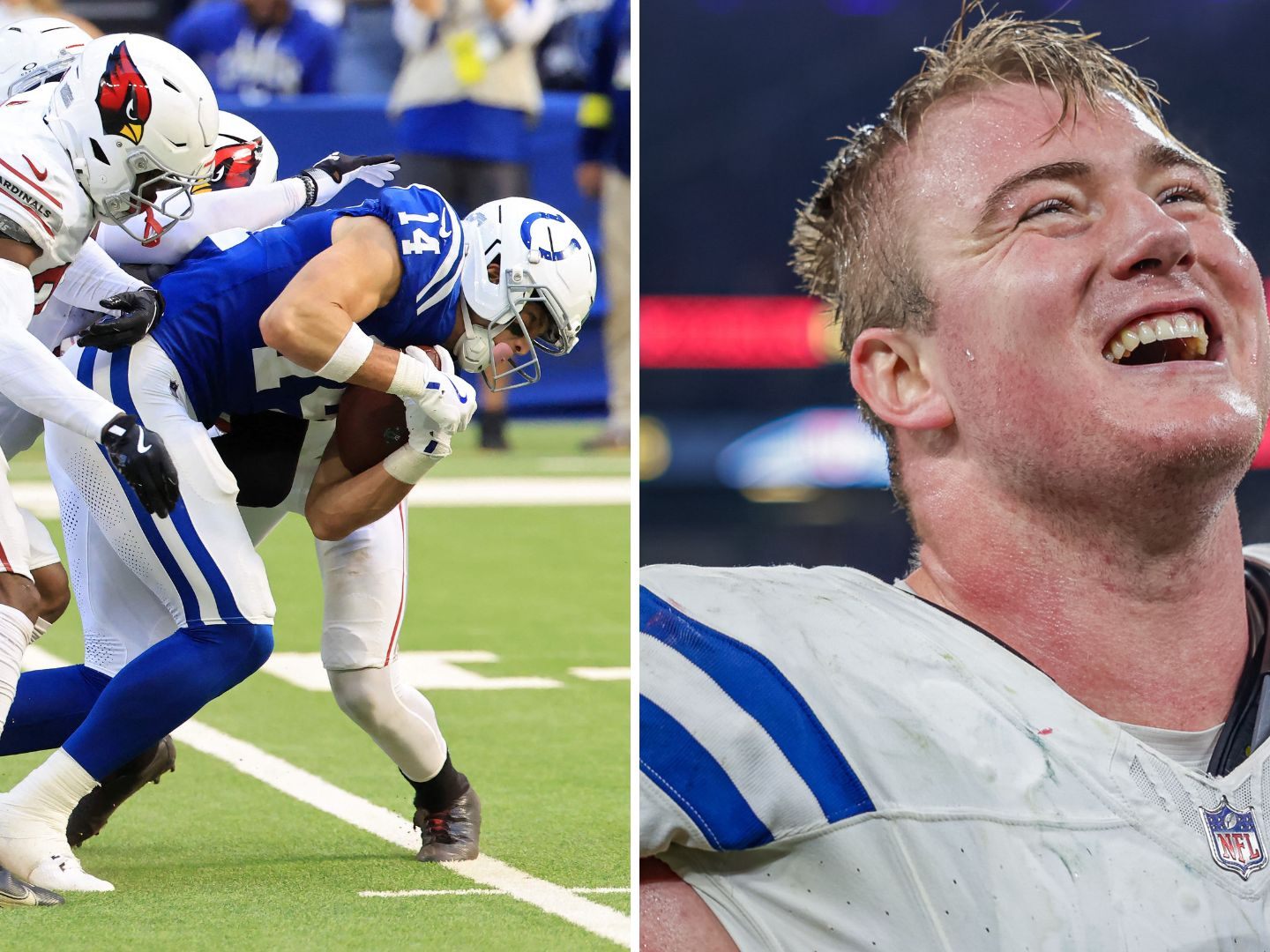 Die Indy Colts, Team vom österreichischen Offensive Tackle Bernhard Raimann feiern den besten Saisonstart seit 2009 Die Indy Colts, Team vom österreichischen Offensive Tackle Bernhard Raimann feiern den besten Saisonstart seit 2009
