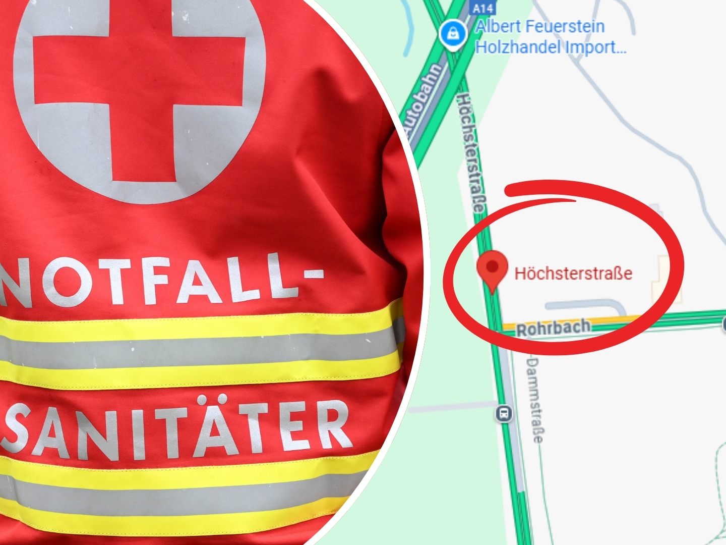 Der Unfall ereignete sich auf der Höchsterstraße. Der Unfall ereignete sich auf der Höchsterstraße.