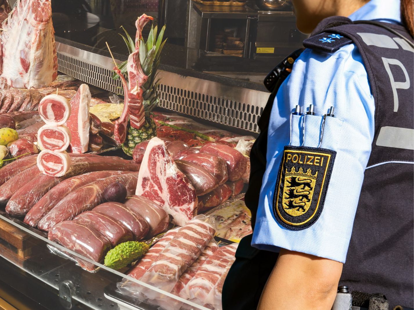 Ein Betrunkener stürzt in eine Metzgerei in Schwäbisch Hall und isst dort mehrere Würste. Die Polizei findet ihn verletzt. Ein Betrunkener stürzt in eine Metzgerei in Schwäbisch Hall und isst dort mehrere Würste. Die Polizei findet ihn verletzt.